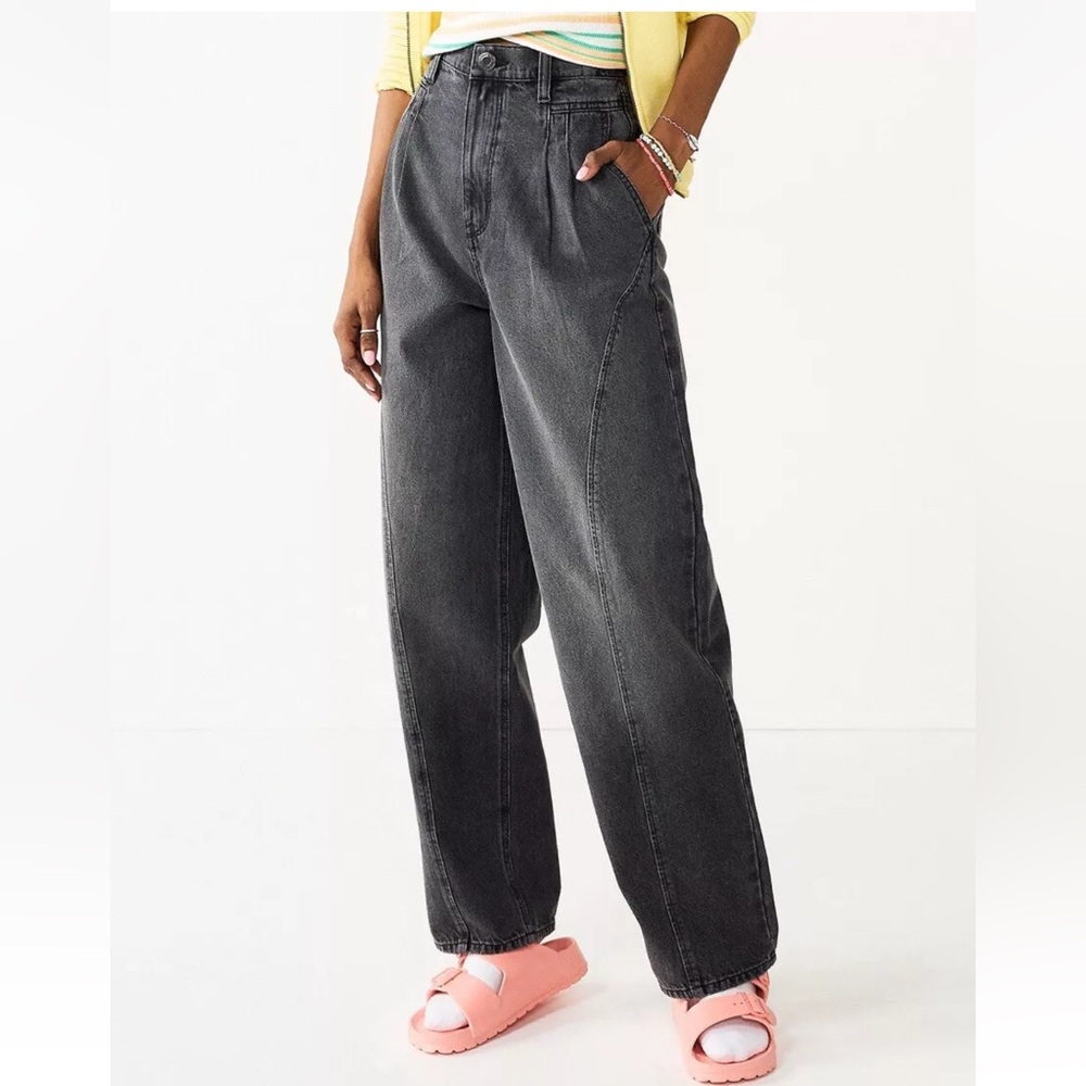 Brand new without‎ Tags SO Brand Black Denim Highest Rise Baggy Jeans Size 1/25